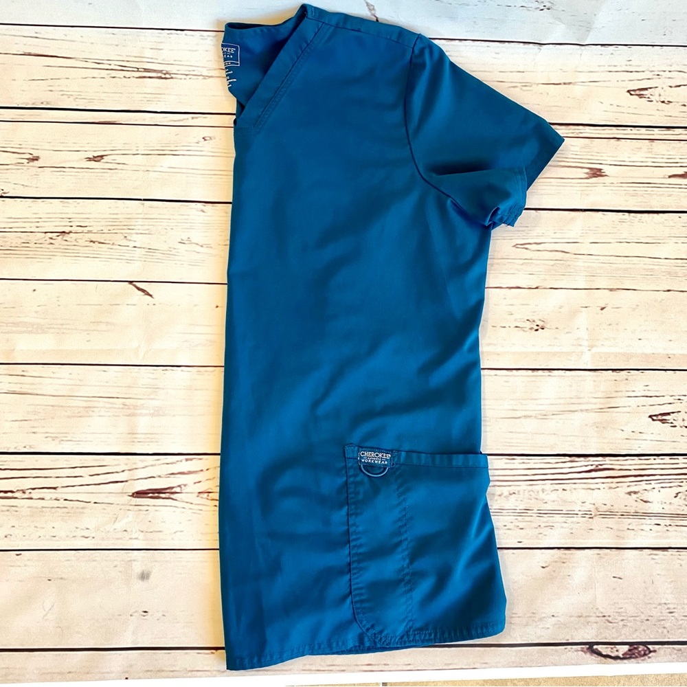 Cherokee Workwear Blue Scrub XL Top